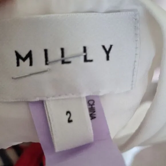 Milly White Italian Cady Asymmetric Halter Mini Dress - Size 2 - Picture 5 of 7